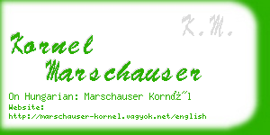 kornel marschauser business card